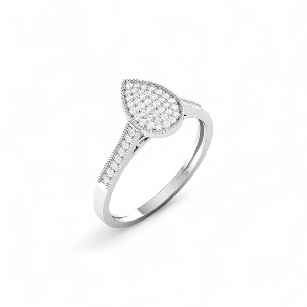 Item | Buy Pearl Pear Cut Diamond Engagement Ring in 10KT Gold | SPOP Enterprise Global